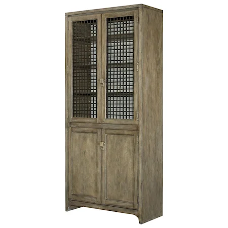 Four Door Wine Cabinet with Adjustable Shelves